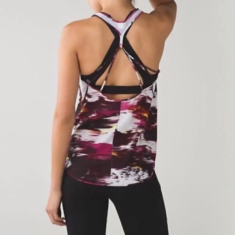 LULULEMON PIGMENT WIND DUCK SAUCE 5 MILE SINGLET